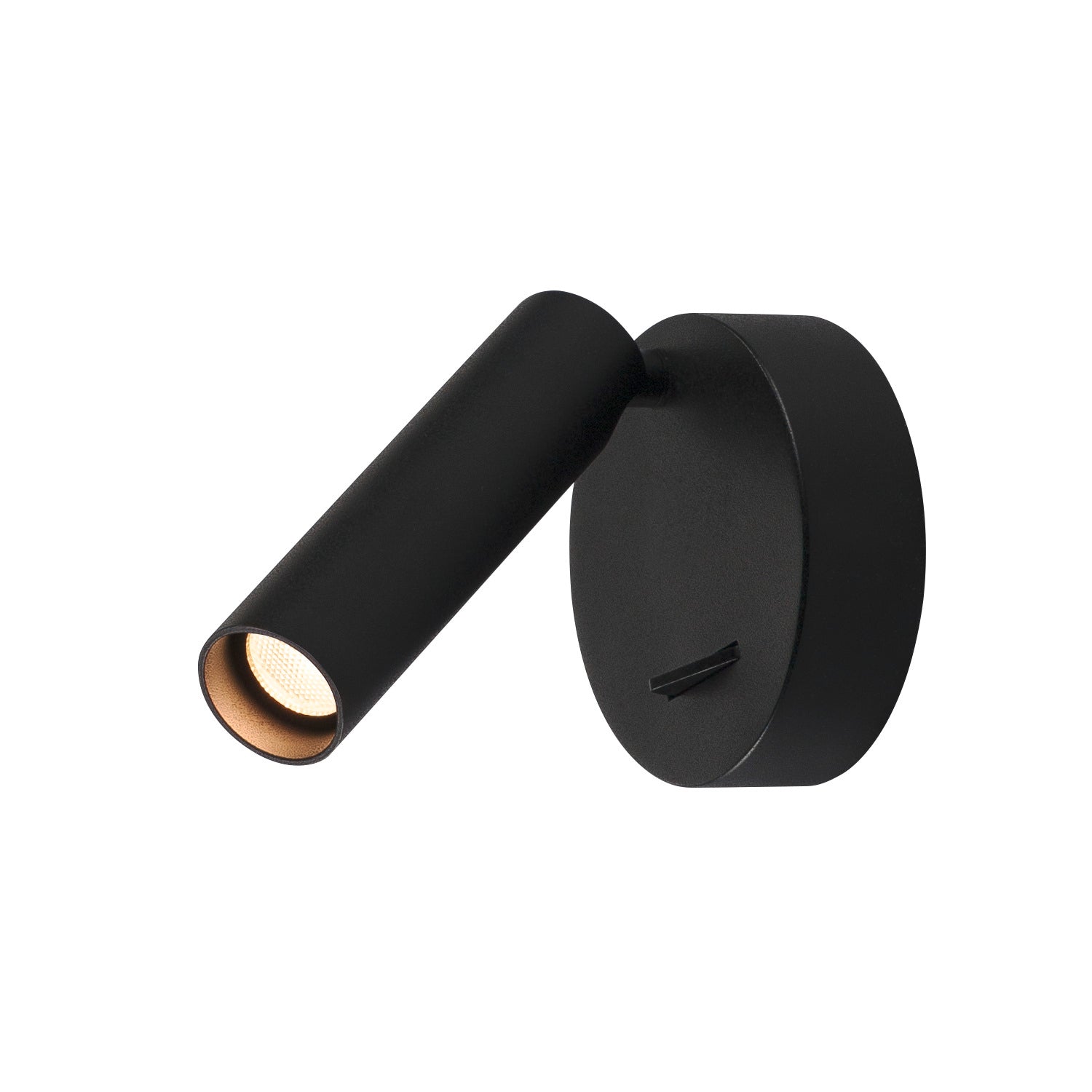 KARPO, luminária de parede e de teto, uma lâmpada, LED, 3000 K, redonda, preto, com interruptor, 6 W