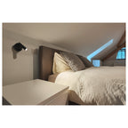 KARPO, luminária de parede e de teto, uma lâmpada, LED, 3000 K, redonda, preto, com interruptor, 6 W