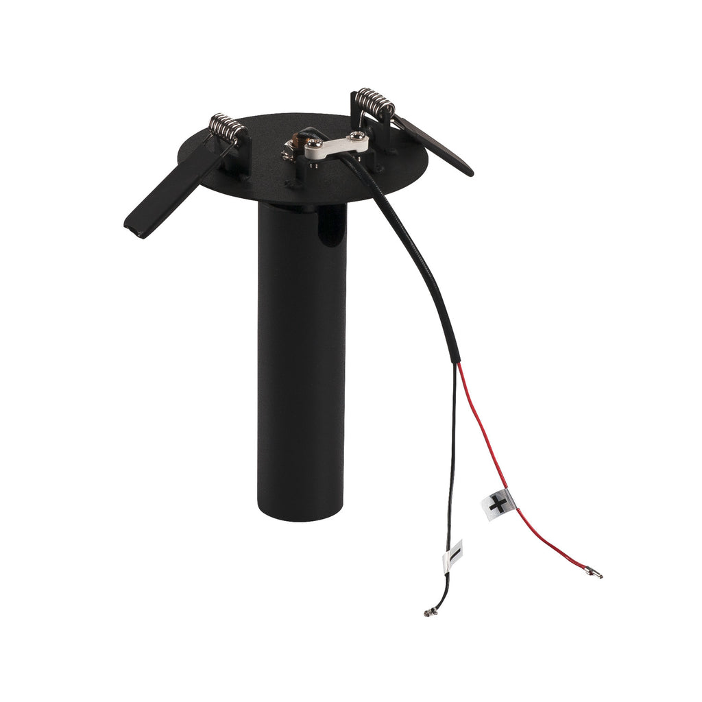KARPO, luminária de embutir, uma lâmpada, LED, 3000 K, preto, roseta plana, 7,5 W