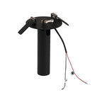 KARPO, luminária de embutir, uma lâmpada, LED, 3000 K, preto, roseta plana, 7,5 W