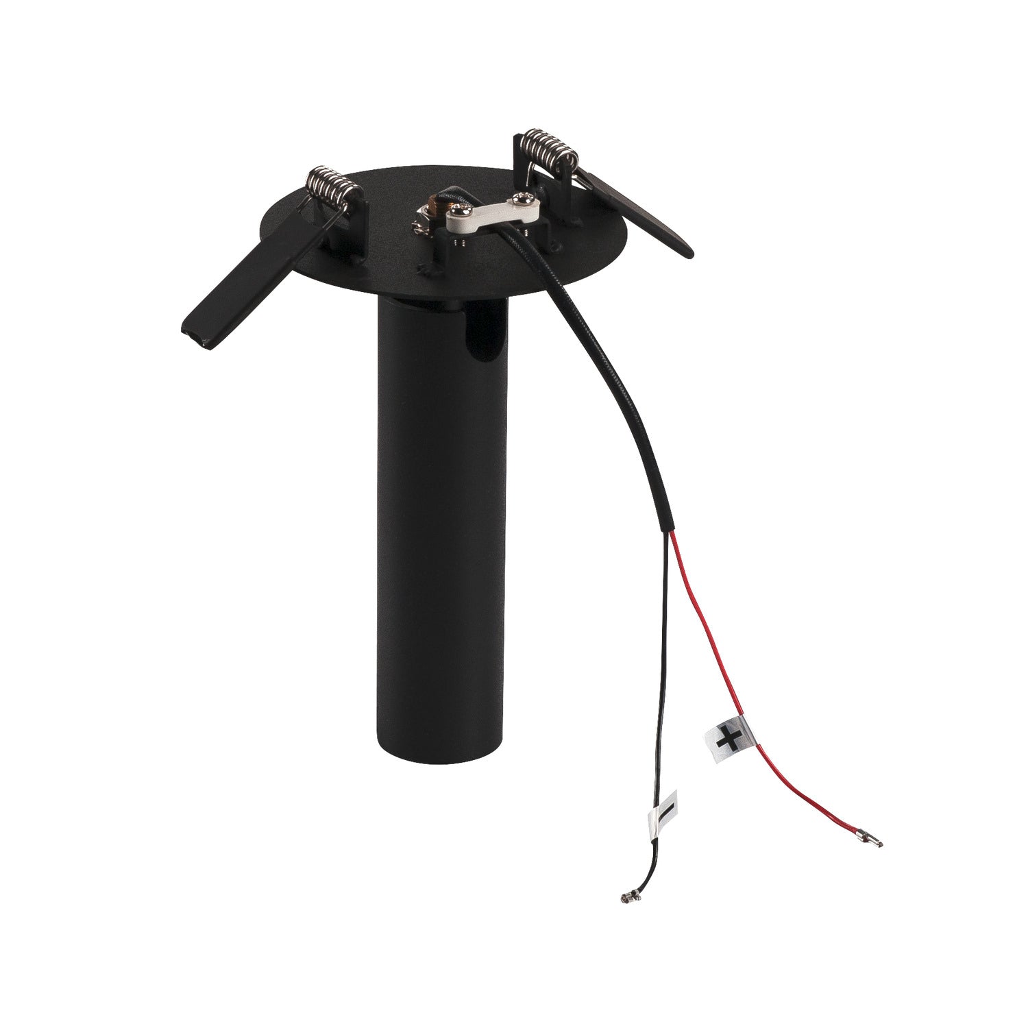 KARPO, luminária de embutir, uma lâmpada, LED, 3000 K, preto, roseta plana, 7,5 W