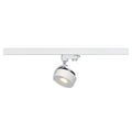 KALU TRACK, foco para calha elétrica de alta voltagem de 3 fases, LED, 3000 K, redondo, branco, incl. adaptador de 3 fases