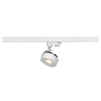 KALU TRACK, foco para calha elétrica de alta voltagem de 3 fases, LED, 3000 K, redondo, branco, incl. adaptador de 3 fases