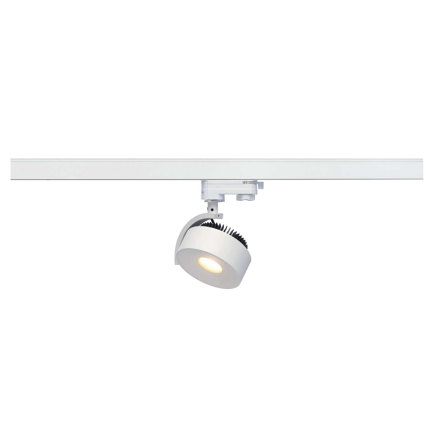 KALU TRACK, foco para calha elétrica de alta voltagem de 3 fases, LED, 3000 K, redondo, branco, incl. adaptador de 3 fases