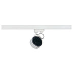 KALU TRACK, foco para calha elétrica de alta voltagem de 3 fases, LED, 3000 K, redondo, branco, incl. adaptador de 3 fases