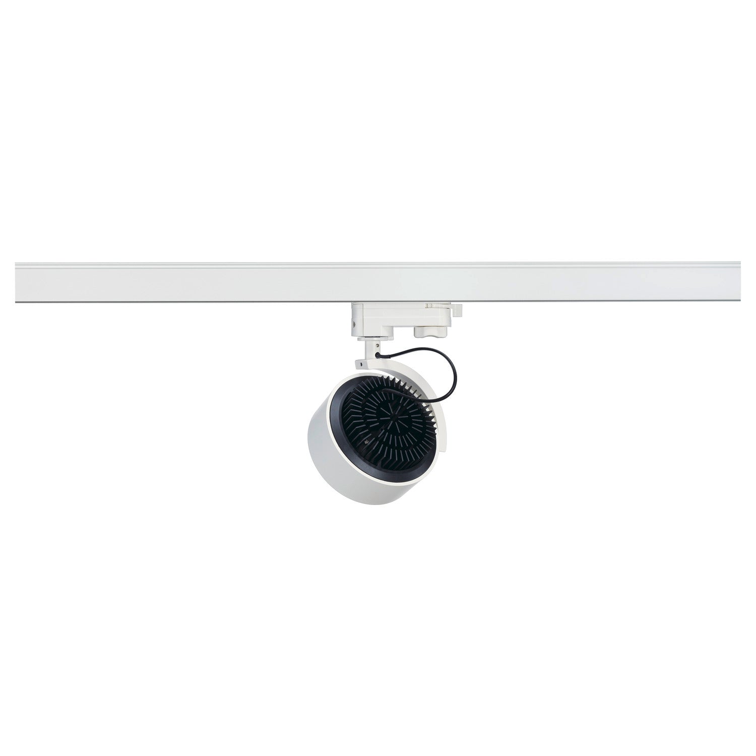 KALU TRACK, foco para calha elétrica de alta voltagem de 3 fases, LED, 3000 K, redondo, branco, incl. adaptador de 3 fases