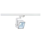 EURO CUBE, foco para calha elétrica de alta voltagem de 3 fases, LED, 4000 K, branco, 60º, incl. adaptador de 3 fases