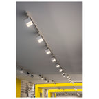 EURO CUBE, foco para calha elétrica de alta voltagem de 3 fases, LED, 4000 K, branco, 60º, incl. adaptador de 3 fases