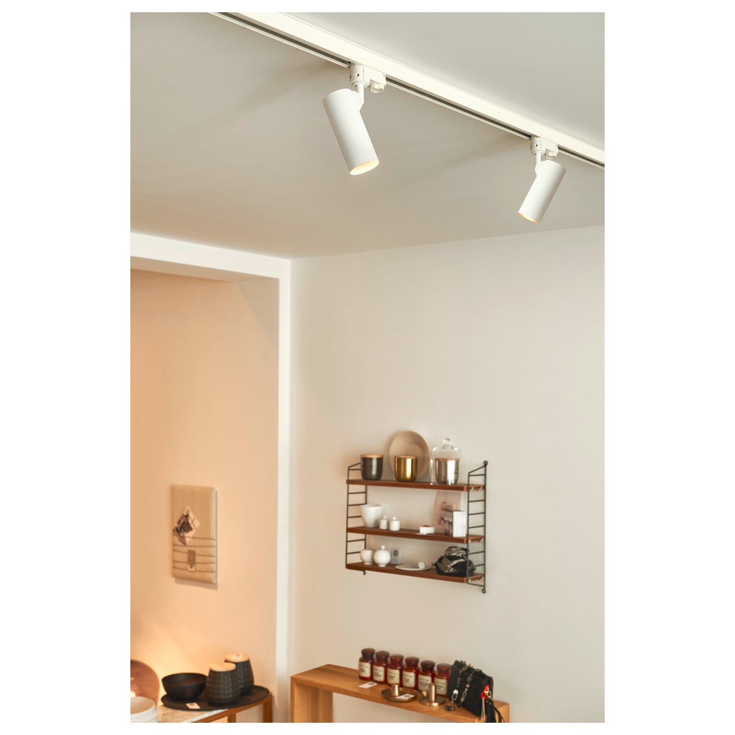 HELIA 50, projetor para calha elétrica de alta voltagem de 3 fases, LED, 3000 K, branco, 35°, incl. adaptador de 3 fases