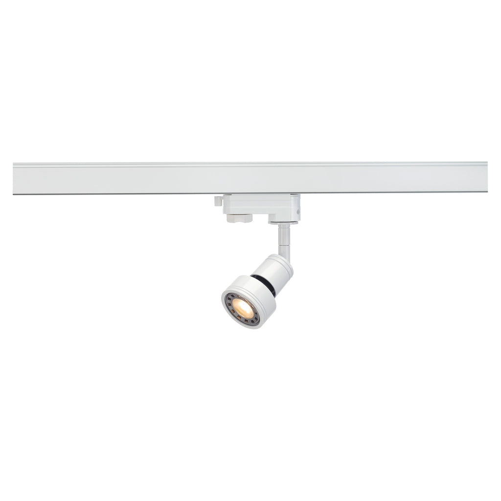 PURI, foco para calhas elétricas de alta voltagem de 3 fases, QPAR51, branco, máx. 50 W, incl. adaptador de 3 fases