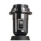 FENDA, candeeiro de apoio, A60, preto, sem quebra-luz, máx. 40 W