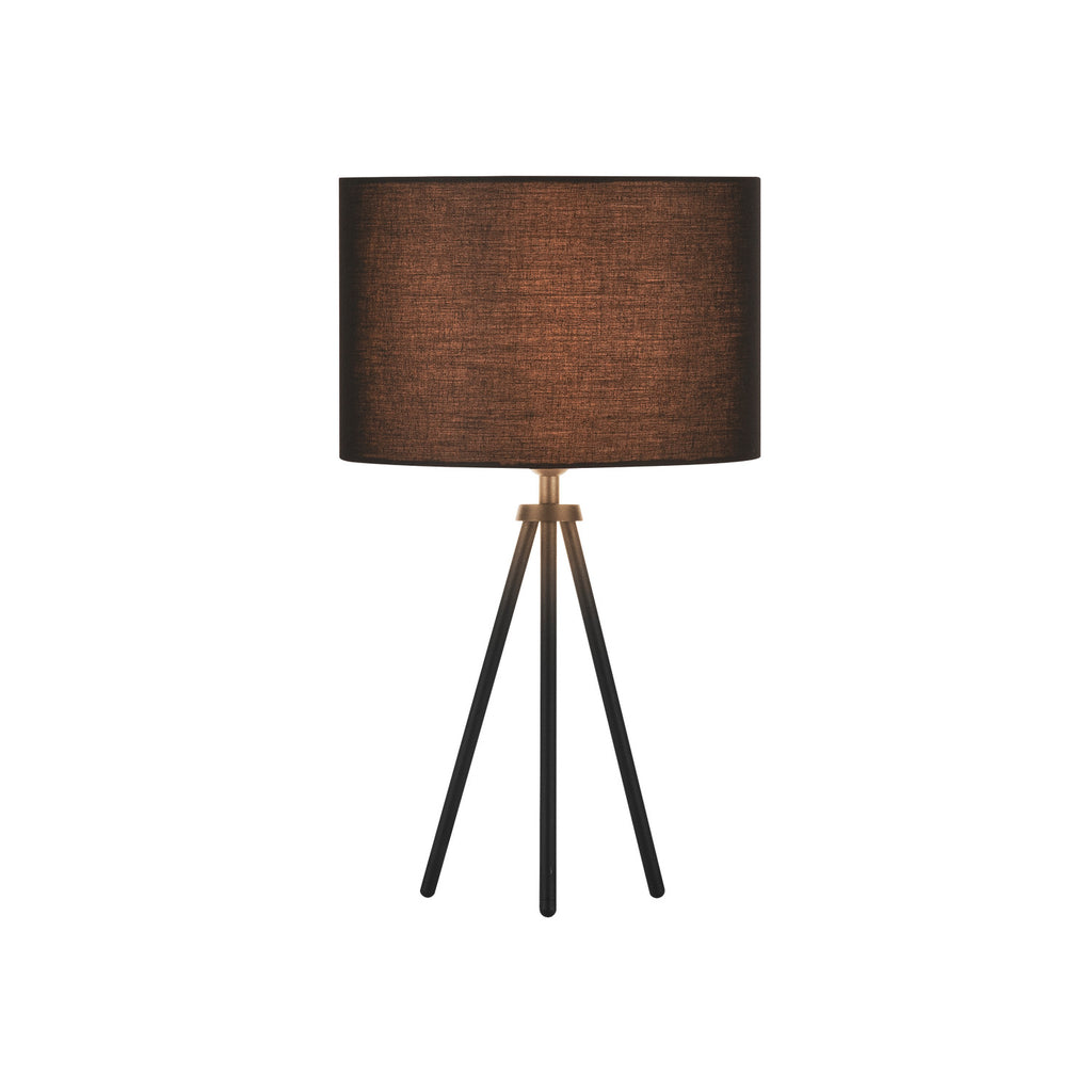 FENDA, Luminária de mesa, pé de Luminária/Luminária, A60, preto, sem abat-jour, máx. 40 W, incl. interruptor no cabo de alimentação