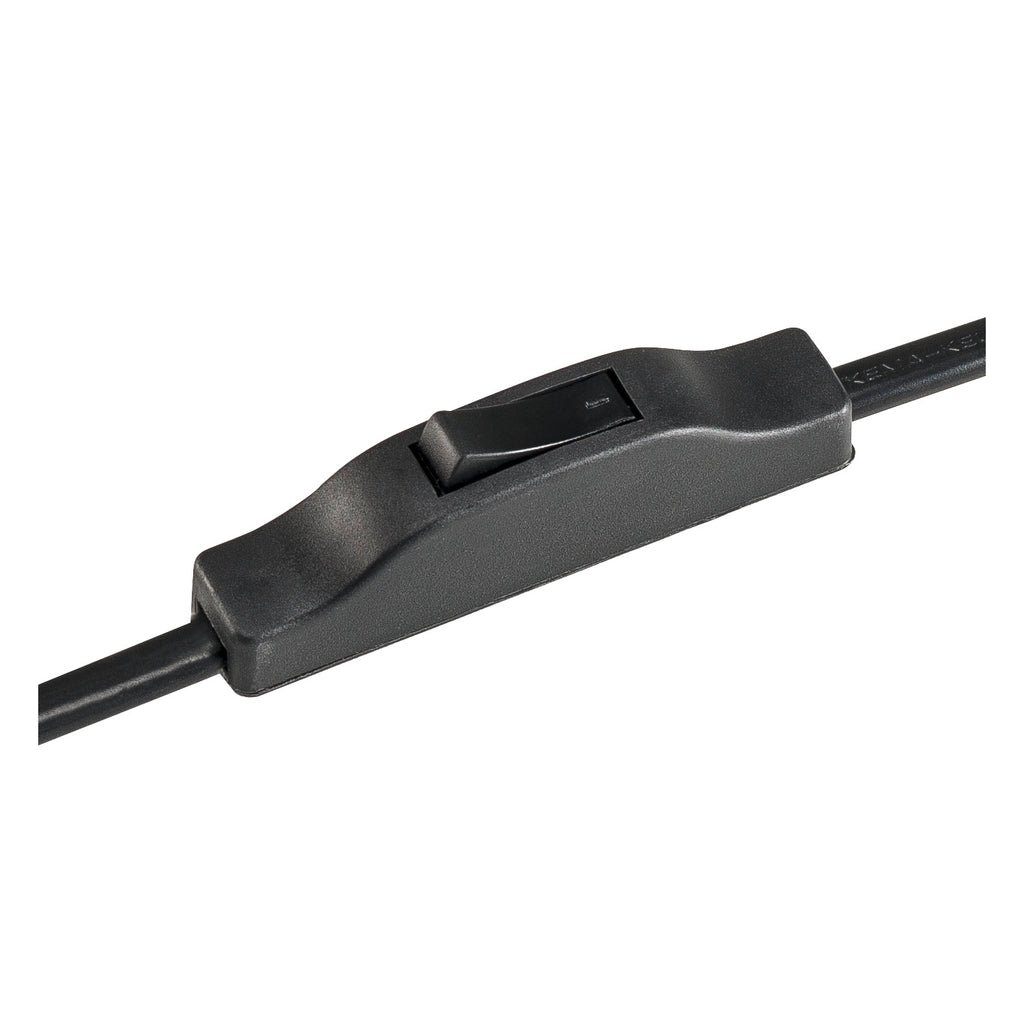 FENDA, Luminária de mesa, pé de Luminária/Luminária, A60, preto, sem abat-jour, máx. 40 W, incl. interruptor no cabo de alimentação
