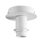 FENDA, luminária de teto, roseta de teto, A60, branco, sem quebra-luz, máx. 60 W