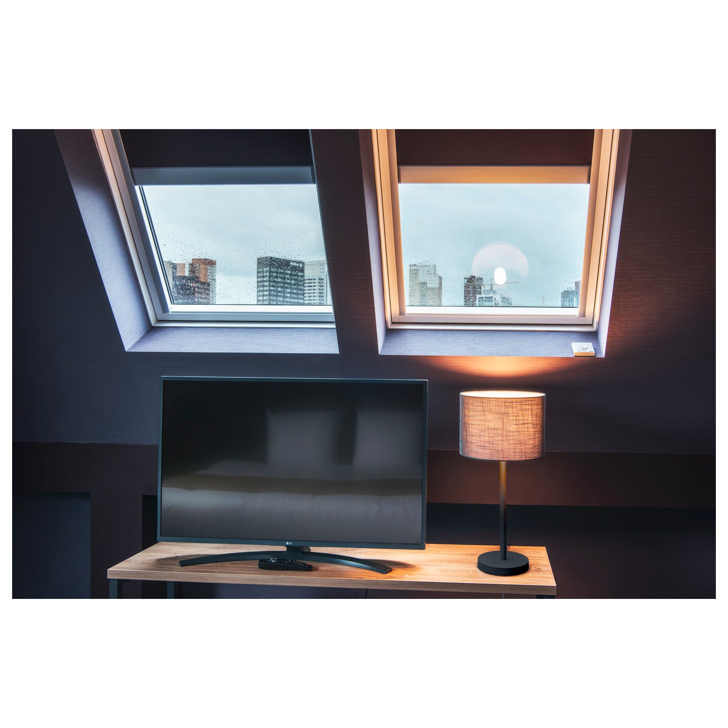 FENDA, Luminária de mesa, pé de Luminária/Luminária, A60, preto, sem abat-jour, máx. 60 W