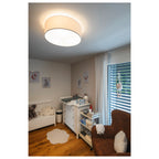 TENORA CL-1, luminária de teto, TC-(D,H,T,Q)SE, redonda, abajur branco Ø/A 50/15 cm, máx. 3x23 W