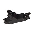 S-TRACK SYSTEM - Conector S-TRACK T, direito, terra no interior, com opção de alimentação eléctrica, PHASE, preto