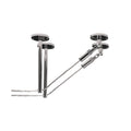TENSEO SYSTEM - DEFLETOR, para sistema de cabos de baixa voltagem, cromado, 2 unid., 16 cm