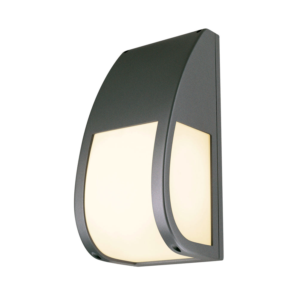 KERAS ELT, luminária de parede e de teto para exteriores, TC-TSE, IP54, antracite, lâmpada economizadora de energia, máx. 24 W
