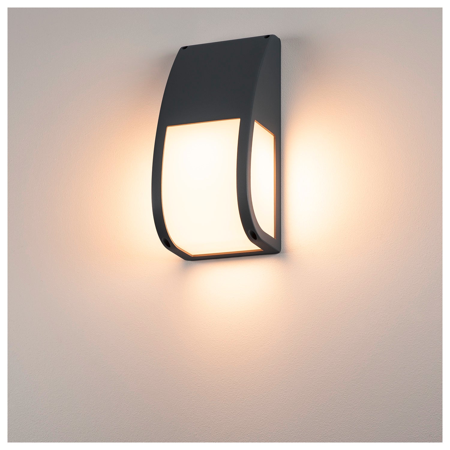 KERAS ELT, luminária de parede e de teto para exteriores, TC-TSE, IP54, antracite, lâmpada economizadora de energia, máx. 24 W