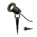 NAUTILUS SPIKE, luminária de estaca para exteriores, QPAR51, IP65, preto, máx. 11 W, incl. cabo de 1,5 m com ficha