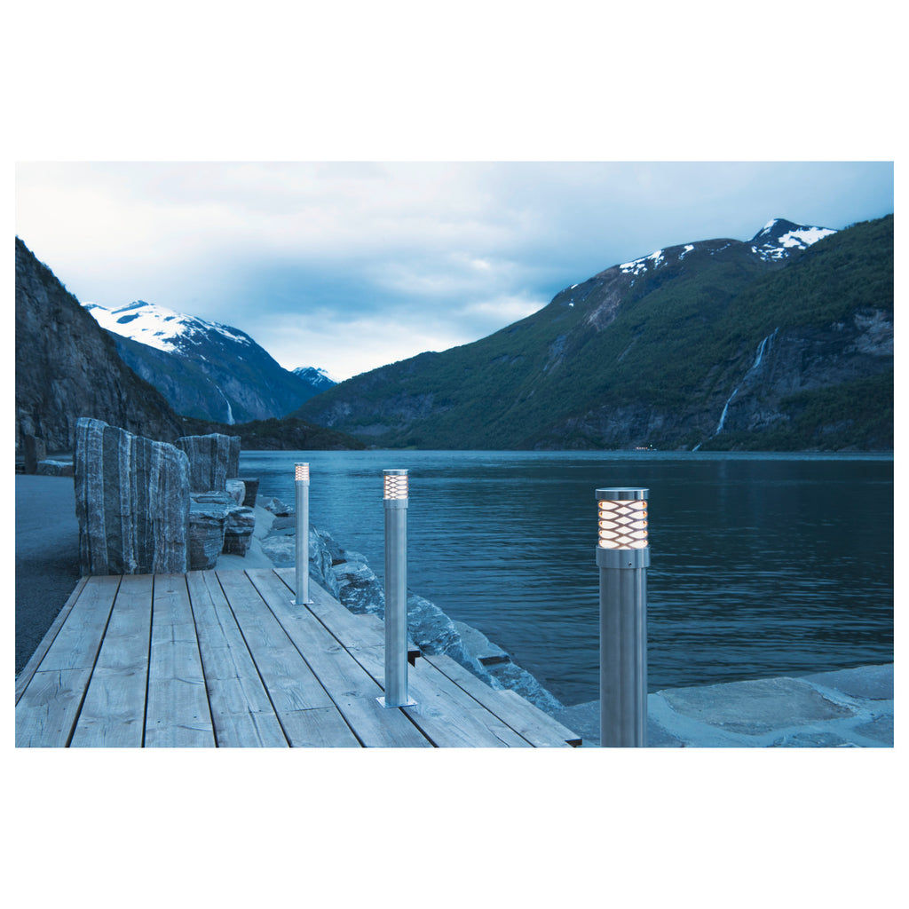 TRUST 60, luminária de apoio para exteriores, LED, 3000 K, IP55, aço inox 316, Ø/A 6/60 cm, 8,6 W