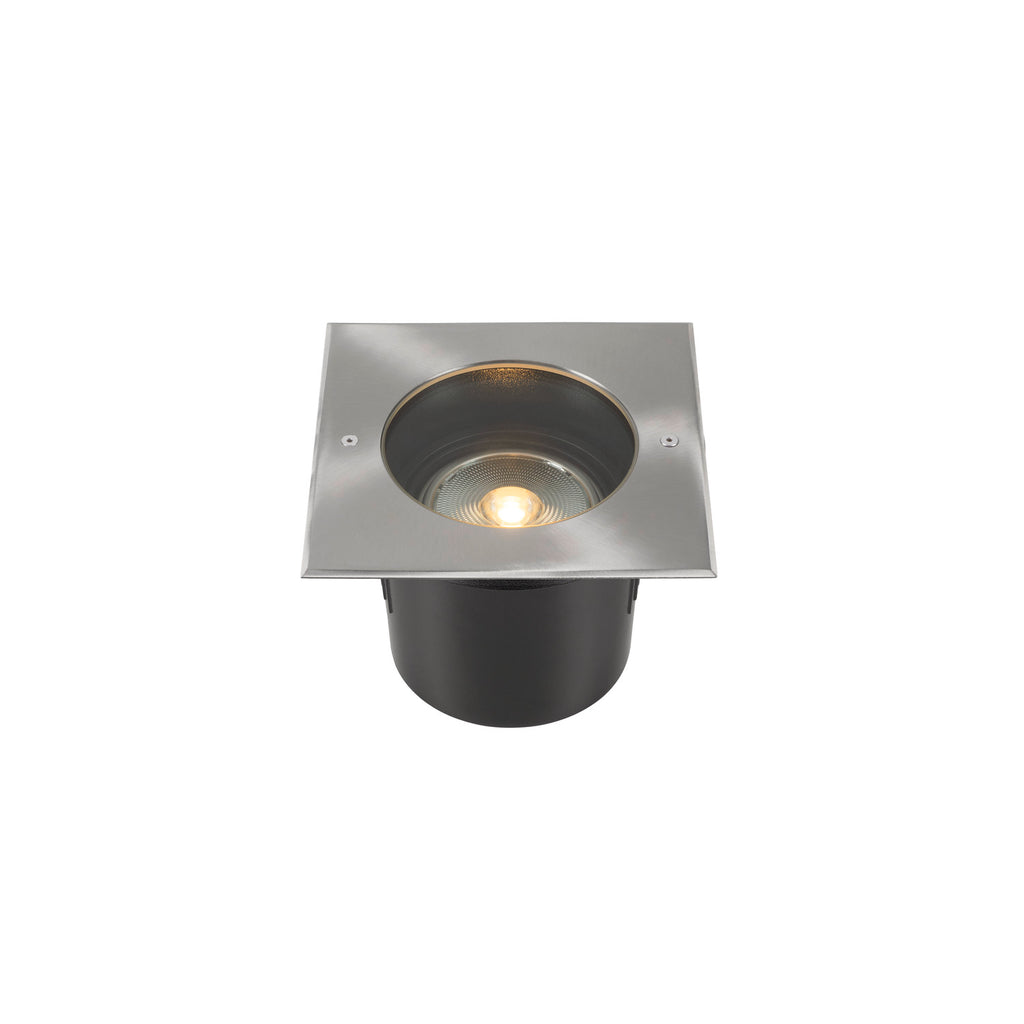 DASAR 215, luminária de embutir no chão para exteriores, QPAR111, IP67, angular, aço inox 316, máx. 75 W