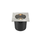 DASAR 215, luminária de embutir no chão para exteriores, QPAR111, IP67, angular, aço inox 316, máx. 75 W