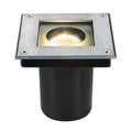 DASAR 70, luminária de embutir no chão para exteriores, QPAR51, IP67, angular, aço inox 316, máx. 35 W