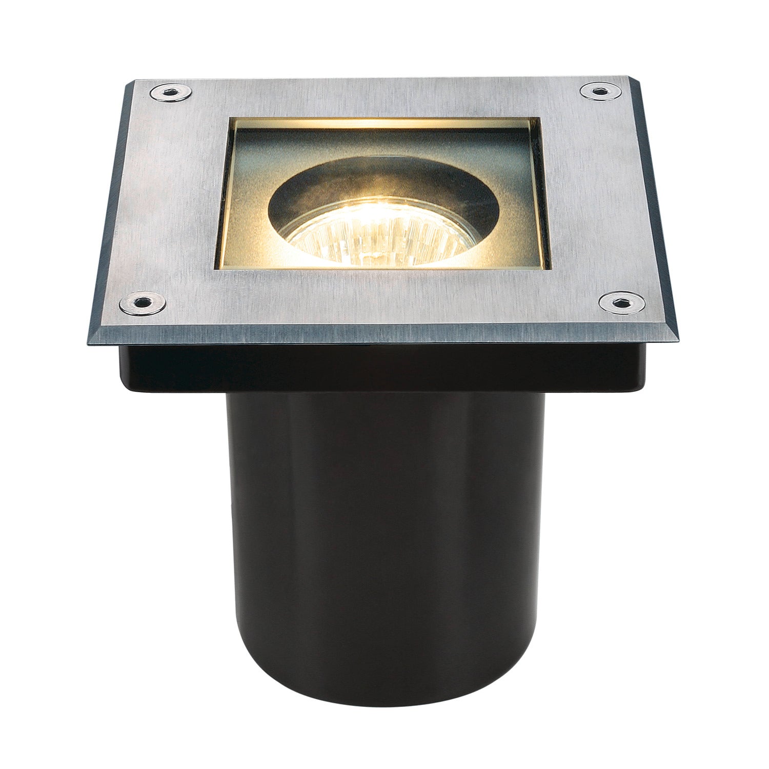 DASAR 70, luminária de embutir no chão para exteriores, QPAR51, IP67, angular, aço inox 316, máx. 35 W