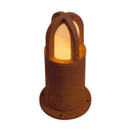 RUSTY CONE 40, luminária de apoio para exteriores, TC-DSE, IP54, redonda, aço enferrujado, Ø/A 15/40 cm, máx. 11 W
