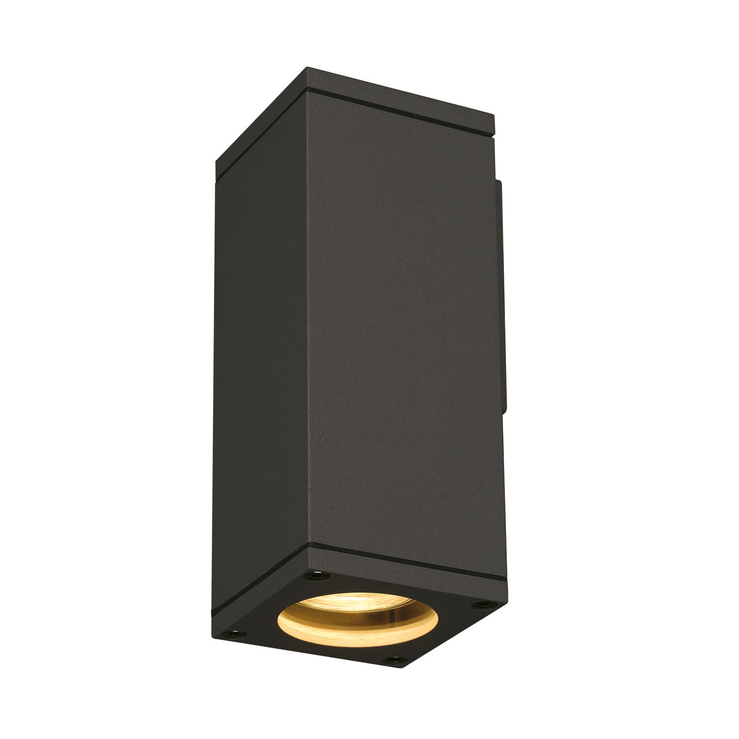 THEO WALL, luminária de parede para exteriores, QPAR51, angular, antracite, máx. 35 W