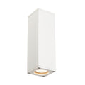 THEO, luminária de parede para exteriores, QPAR51, IP44, angular, up/down, branco, máx. 70 W