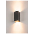 BIG THEO - THEO, luminária de parede para exteriores, QPAR111, IP44, angular, up/down, antracite, máx. 150 W