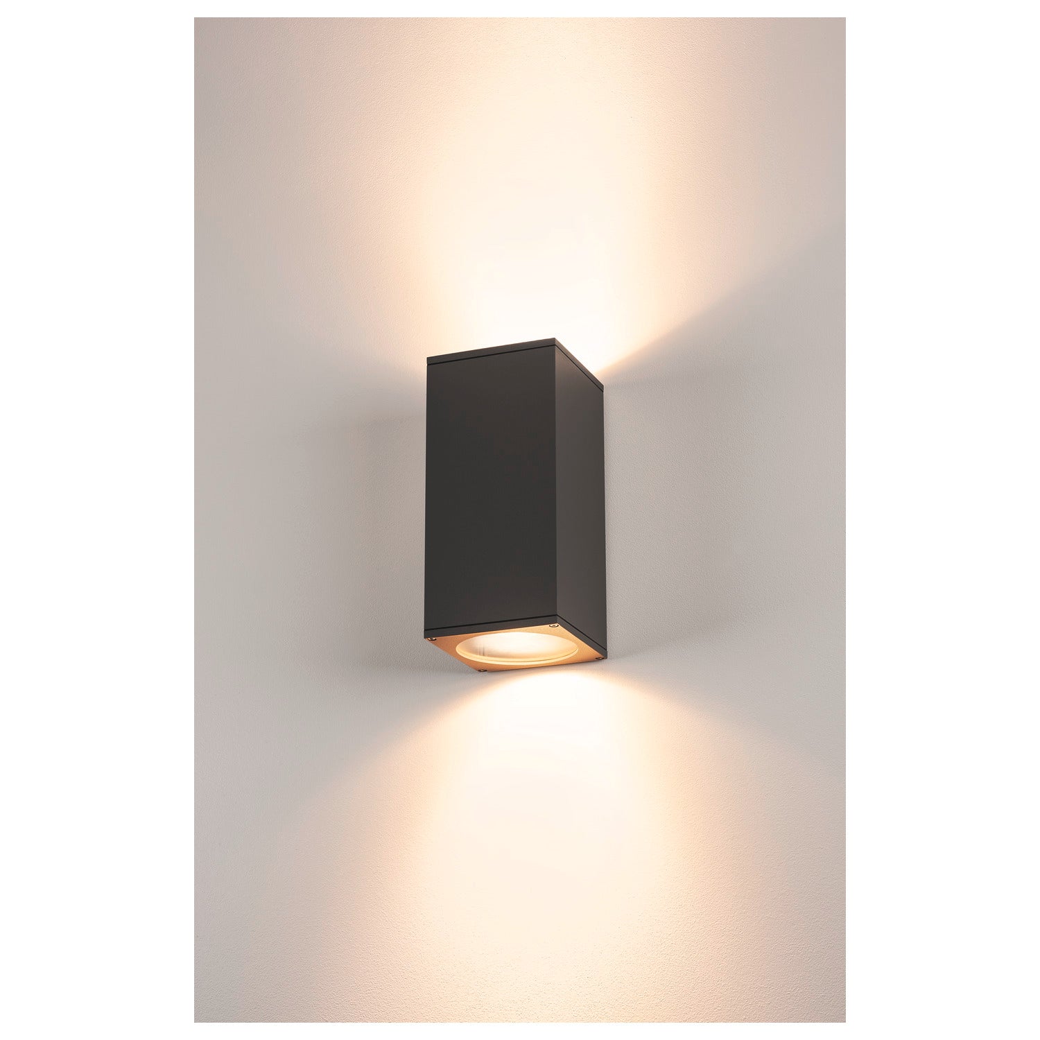 BIG THEO - THEO, luminária de parede para exteriores, QPAR111, IP44, angular, up/down, antracite, máx. 150 W
