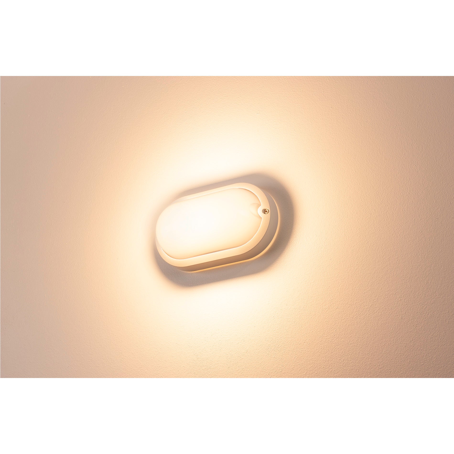 TERANG 2, luminária de parede e de teto para exteriores, LED, 3000 K, IP44, oval, branco, 11 W