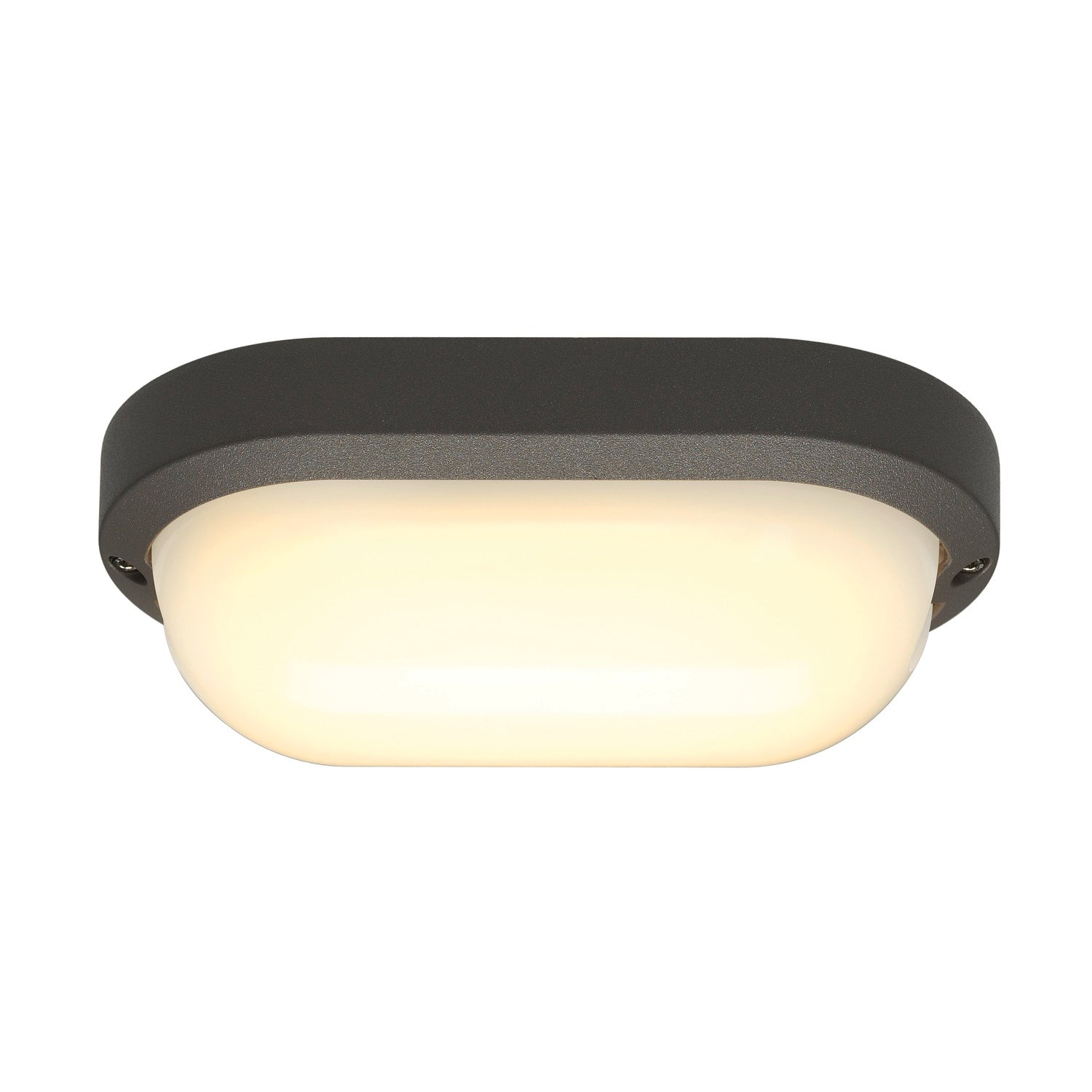 TERANG 2, luminária de parede e de teto para exteriores, LED, 3000 K, IP44, oval, antracite, 11 W