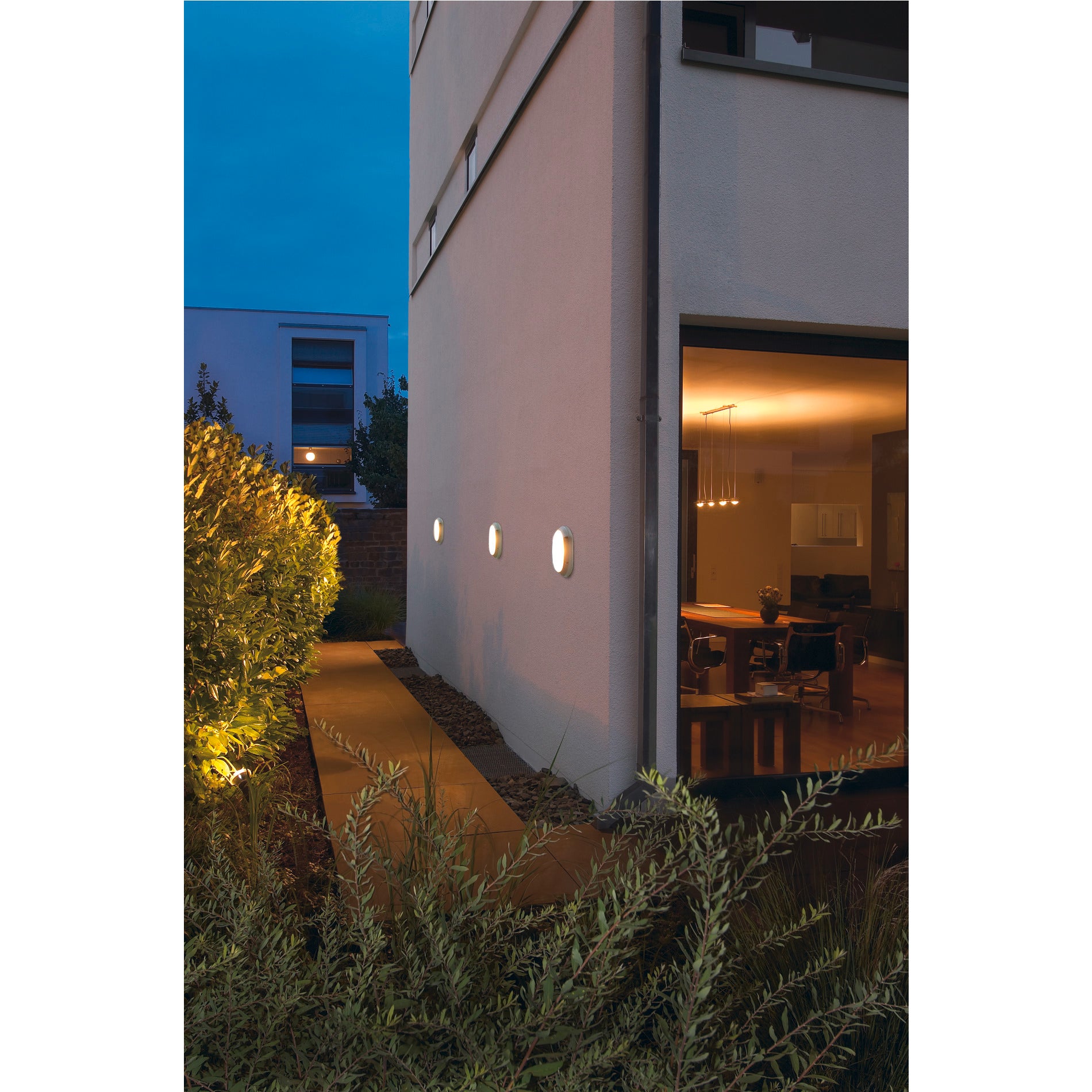 TERANG 2, luminária de parede e de teto para exteriores, LED, 3000 K, IP44, oval, antracite, 11 W
