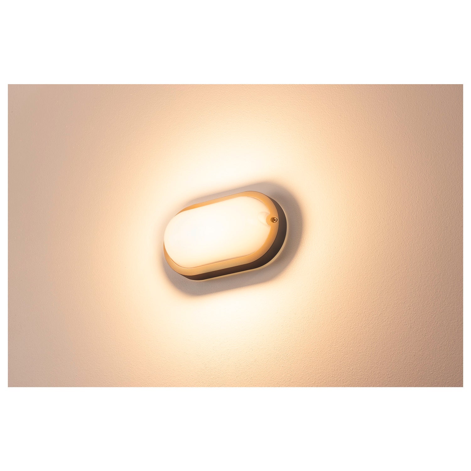 TERANG 2, luminária de parede e de teto para exteriores, LED, 3000 K, IP44, oval, antracite, 11 W