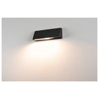 PEMA, luminária de parede para exteriores, TC-(D,H,T,Q)SE, IP65, retangular, preto, máx. 15 W