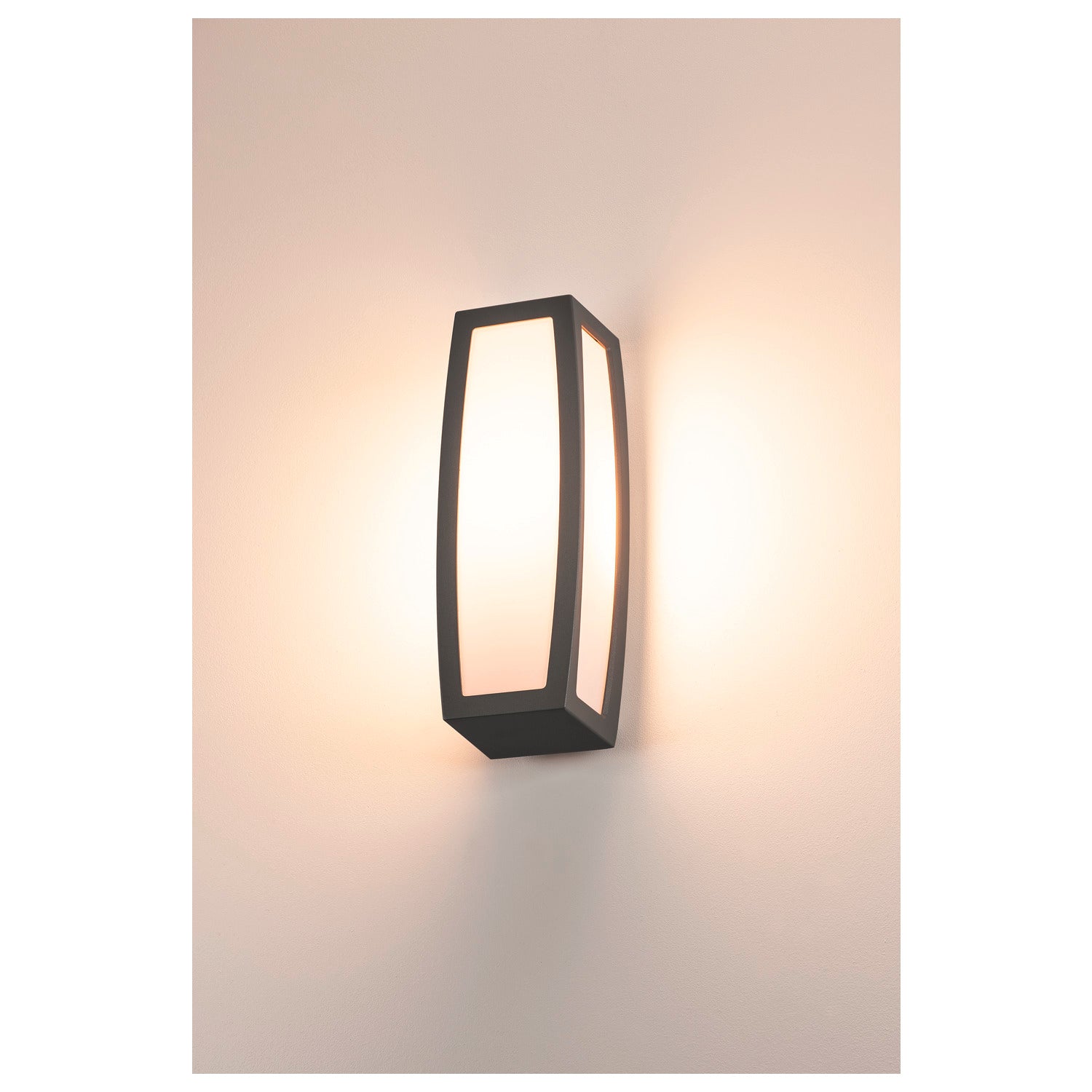 MERIDIAN BOX, luminária de parede para exteriores, TC-(D,H,T,Q)SE, IP54, antracite, máx. 20 W