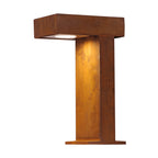RUSTY PATHLIGHT, luminária de apoio para exteriores, lâmpada economizadora de energia GX53, IP44, aço enferrujado, máx. 9 W