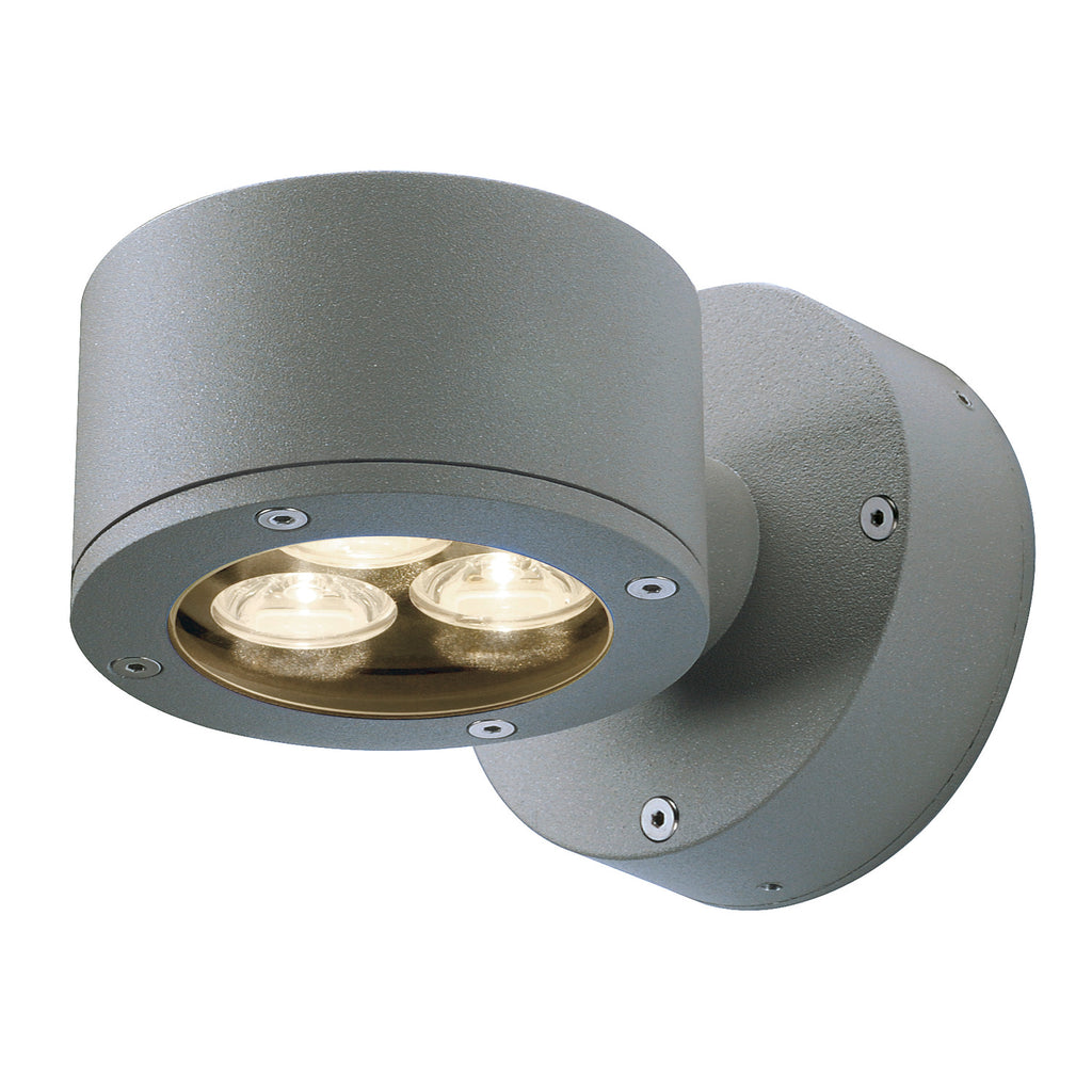 SITRA, luminária de parede para exteriores, uma lâmpada, TCR-TSE, IP44, antracite, máx. 9 W