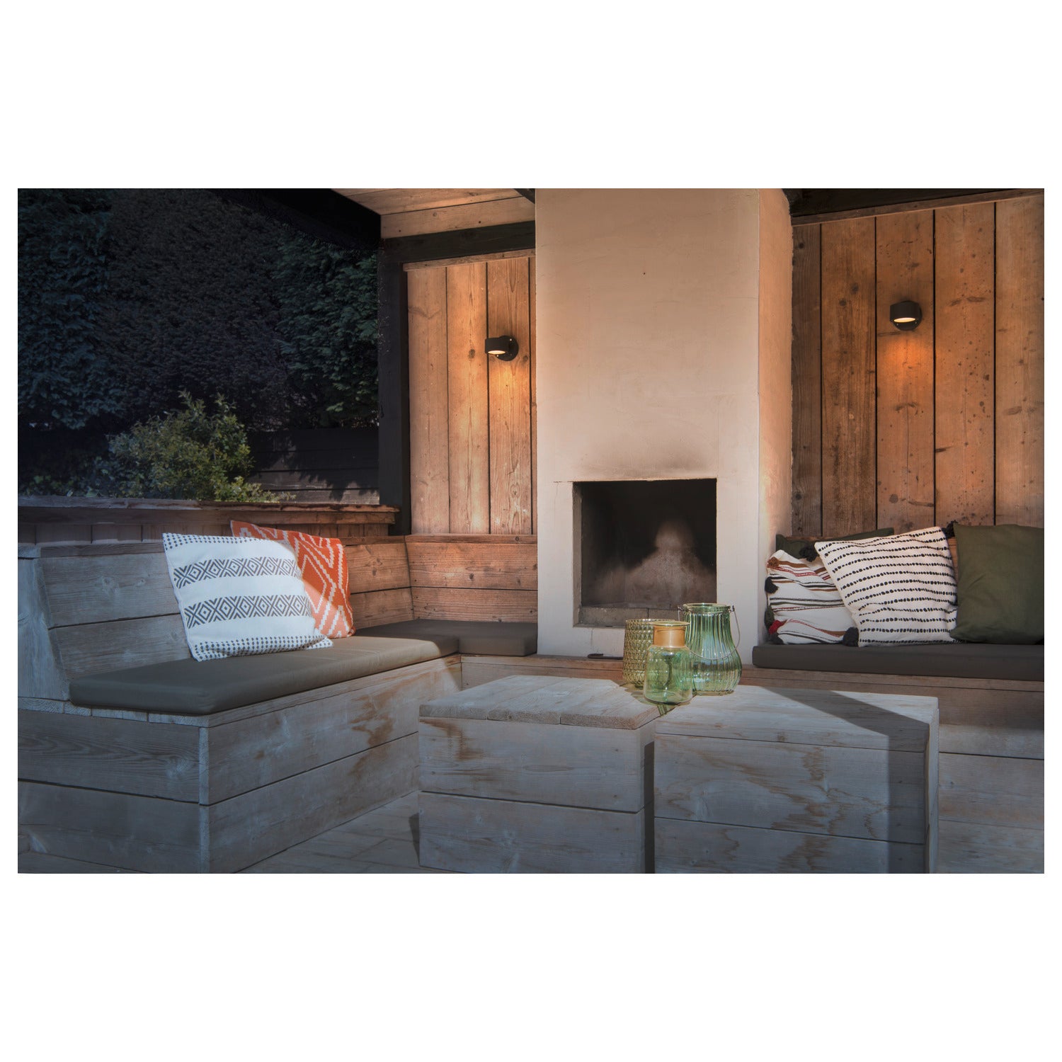 SITRA, luminária de parede para exteriores, uma lâmpada, TCR-TSE, IP44, antracite, máx. 9 W