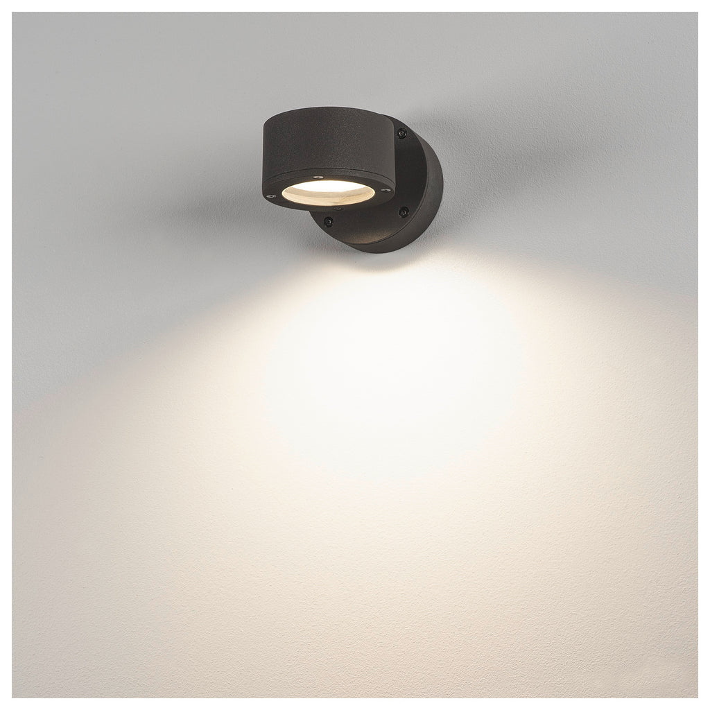SITRA, luminária de parede para exteriores, uma lâmpada, TCR-TSE, IP44, antracite, máx. 9 W