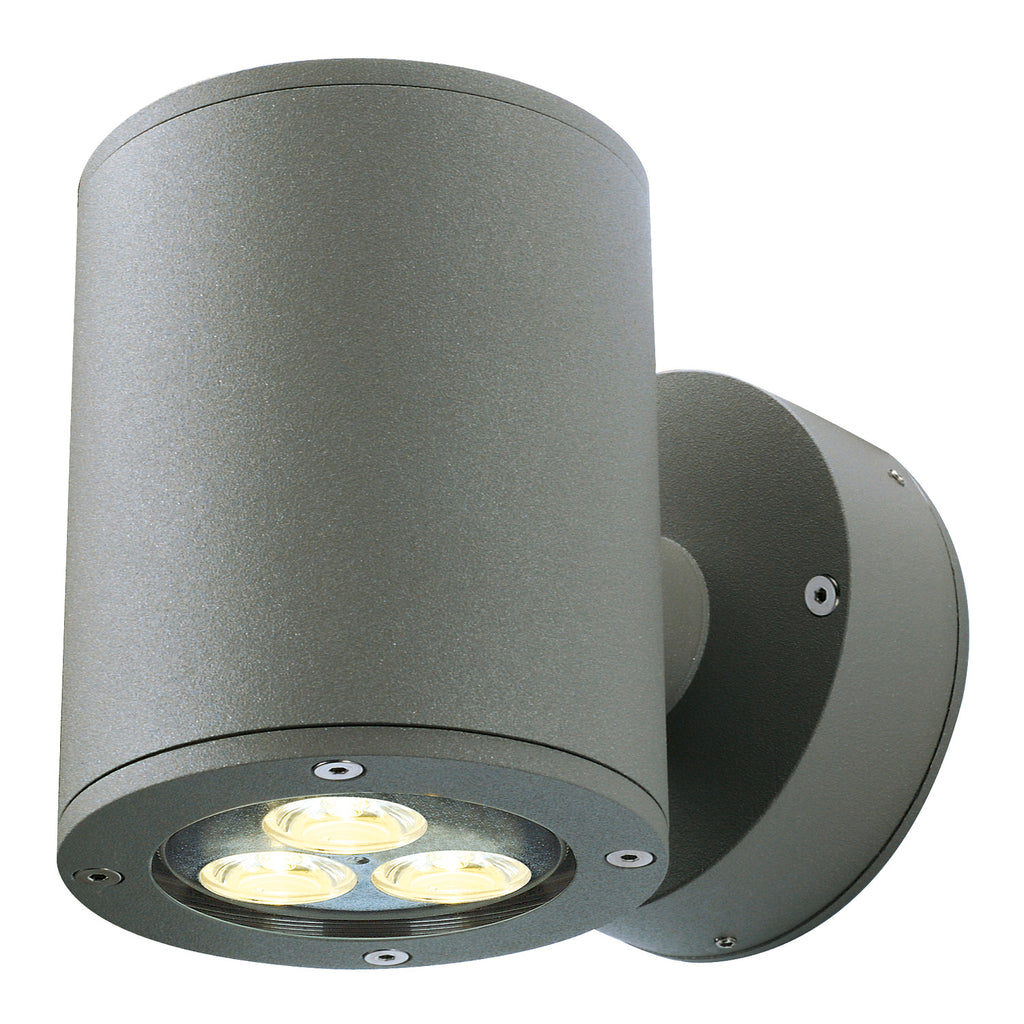 SITRA, luminária de parede para exteriores, duas lâmpadas, TCR-TSE, IP44, up/down, antracite, máx. 18 W