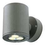 SITRA, luminária de parede para exteriores, duas lâmpadas, TCR-TSE, IP44, up/down, antracite, máx. 18 W