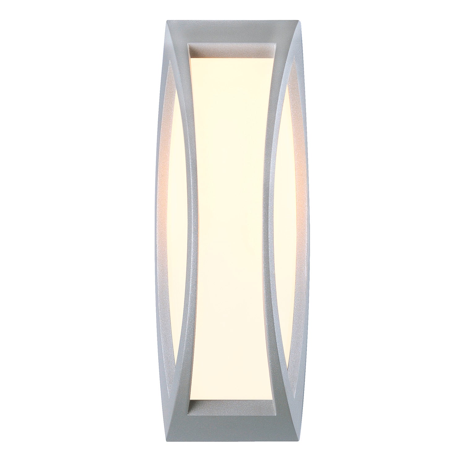 MERIDIAN 2, luminária de parede e de teto para exteriores, TC-(D,H,T,Q)SE, IP54, cinzento prateado, máx. 25 W