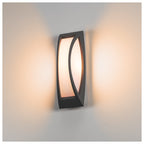 MERIDIAN 2, luminária de parede e de teto para exteriores, TC-(D,H,T,Q)SE, IP54, antracite, máx. 25 W