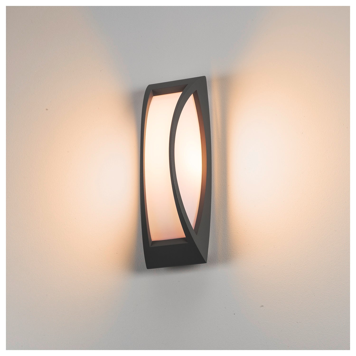 MERIDIAN 2, luminária de parede e de teto para exteriores, TC-(D,H,T,Q)SE, IP54, antracite, máx. 25 W
